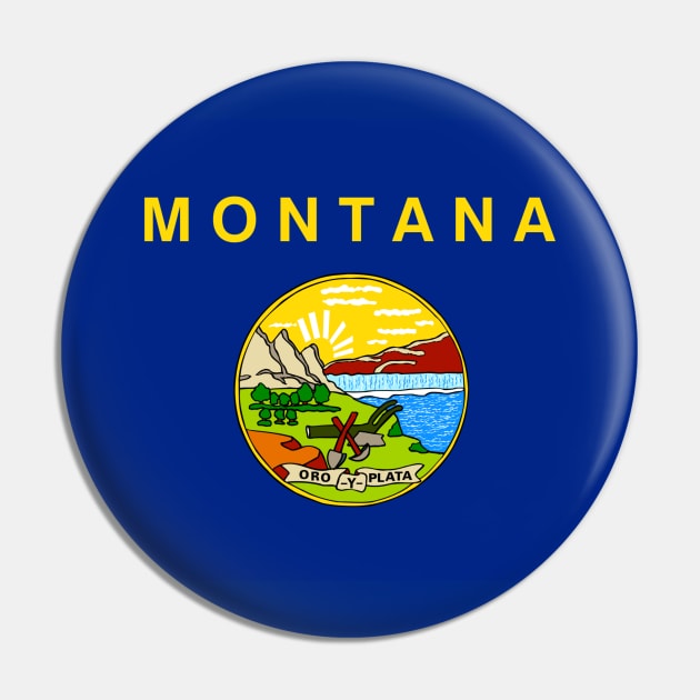 Flag of Montana Pin by brigadeiro