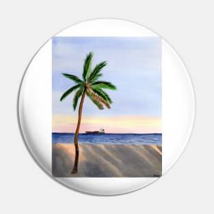 Single Palm Tree at the Beach during sunset Pin