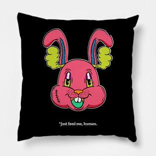 Feed Me Human Rabbit Pillow
