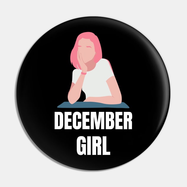 Birthday Gifts for Women December Women December Girl Pink Pin by NickDsigns