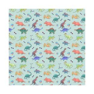 Dinosaur pattern - green theme T-Shirt