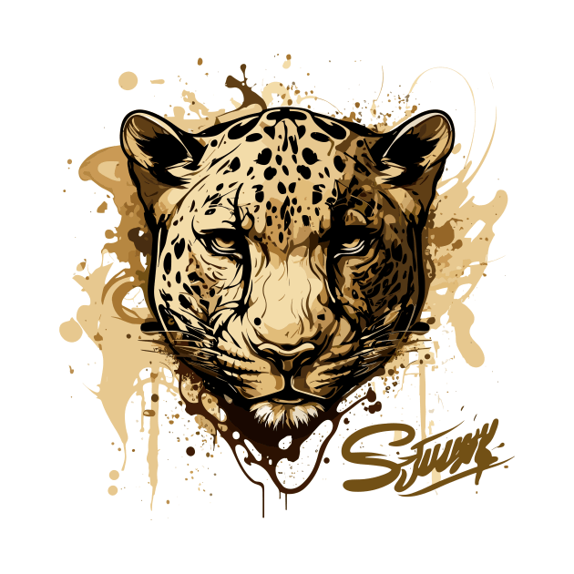 Graffiti Paint Leopard Creative by Cubebox