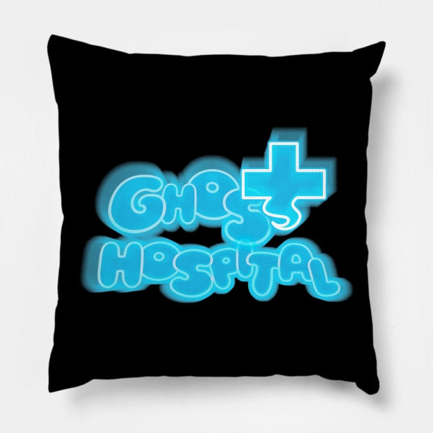 GHOST HOSPITAL- logo only Pillow by SpitBlaze