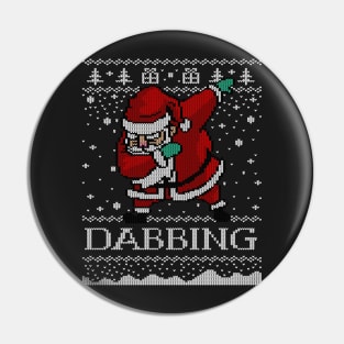 Ugly Christmas Sweater Dabbing Santa Shirt Jolly AF T-shirt Pin