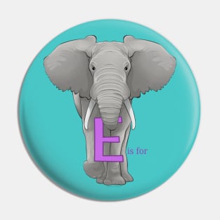 E is for Elephant Pin