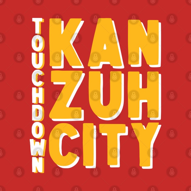 Touchdown Kan Zuh City - Red by Fountain City Designs KC