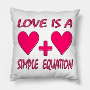 Love is a Simple Equation Pillow