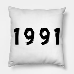 1991 year | simple black Pillow