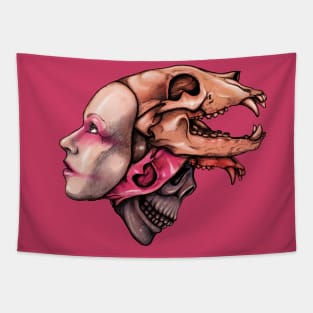 Skull Hat Color Tapestry