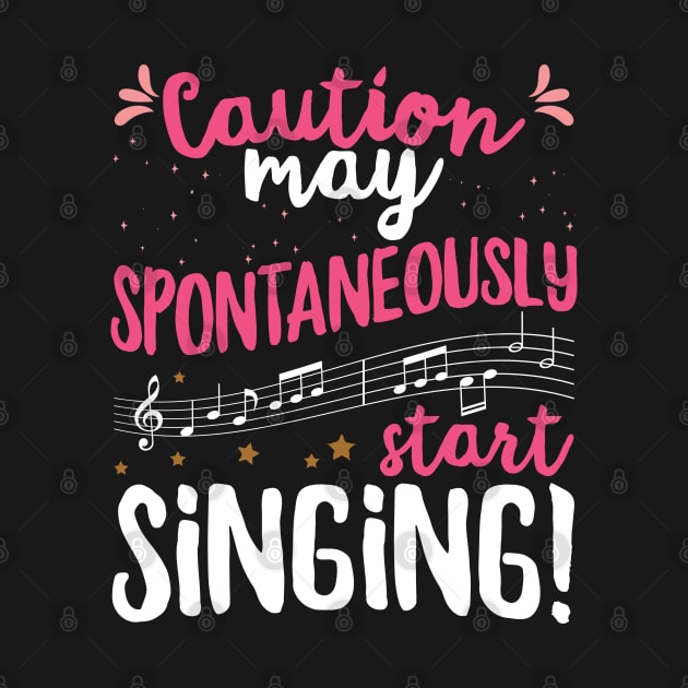 Caution may spontaneously start singing! - Music Singer print by theodoros20