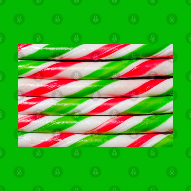 Green and Red Candy Cane Christmas Candies Photograph by love-fi