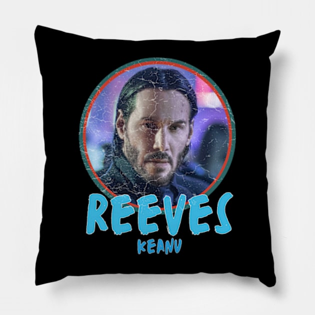 keanu reeves art quotes art 90s style retro vintage 80s Pillow by graphicaesthetic ✅