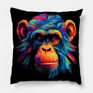 Neon Chimp #5 Pillow