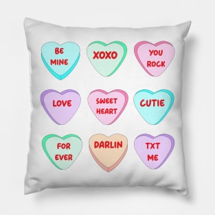 Candy Sweet Hearts Love Valentines Day Pillow