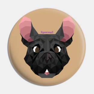 Low Poly French Bulldog Pin