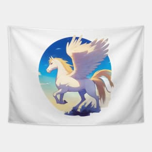 Beautiful white Pegasus Tapestry