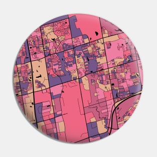 Vaughan Map Pattern in Purple & Pink Pin