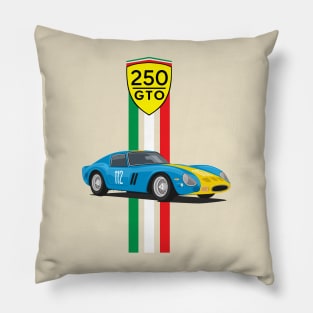 supercar 250 gto racing blue yellow Pillow