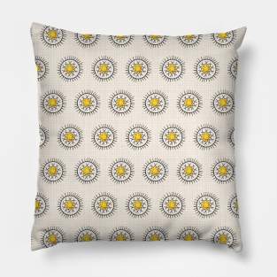 Ethnic Stitch Motif with Stone Center Pillow