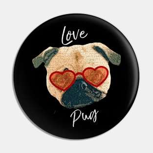 Love Pug Pin