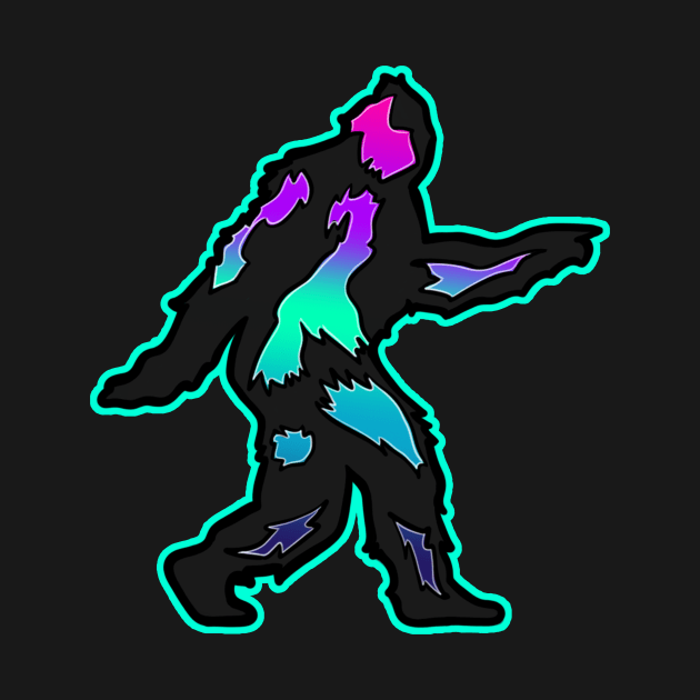 colorful sasquatch by Squatchyink