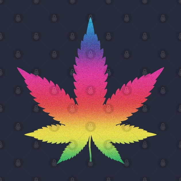 Rainbow Marijuana Leaf - Cannabis by musicanytime