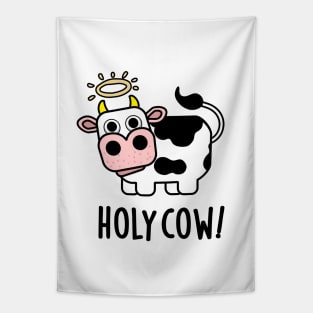 Holy Cow Cute Animal Pun Tapestry