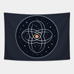 Minimalist Neutron Star, Galactic Deep Space Lost in Space Art Tapestry