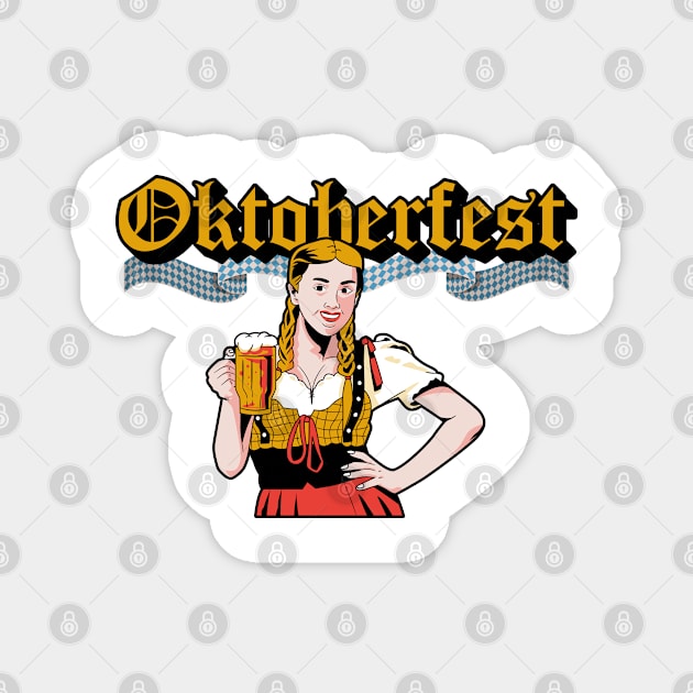 Oktoberfest Dirndl Festival Vibes Magnet by SocietyTwentyThree