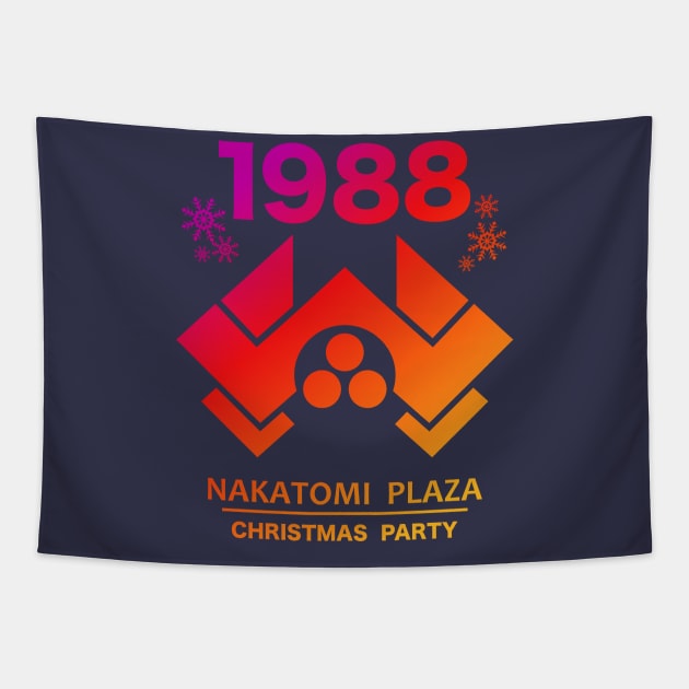 1988 Nakatomi Plaza Christmas Party Tapestry by darklordpug