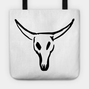 Bison Skull (black) Tote