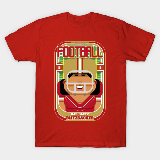 Discover American Football Red and Gold - Hail-Mary Blitzsacker - Indie version - American Football - T-Shirt