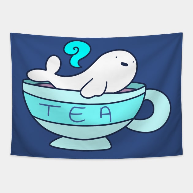 Baby Harp Seal Tea Tapestry by saradaboru