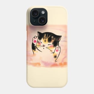 Pink paw cat baby Phone Case