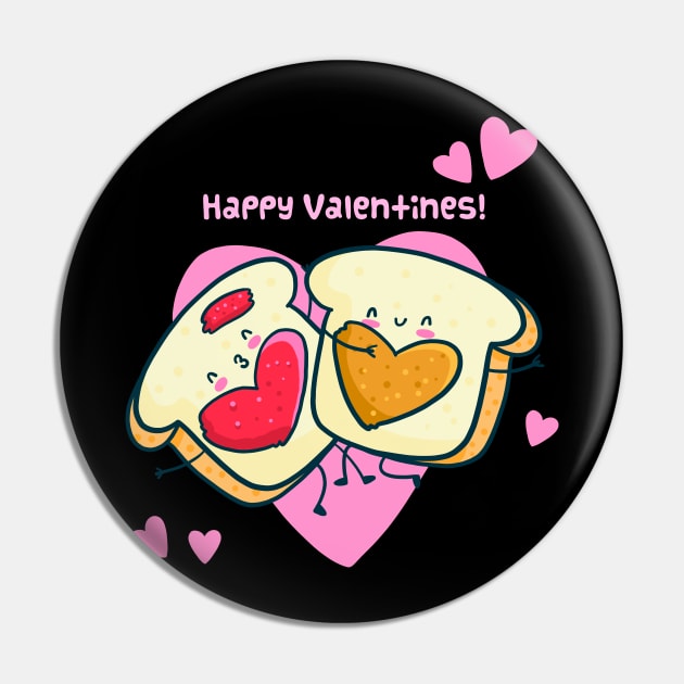 Happy valentines day, peanut butter and jelly toasts Pin by Frispa