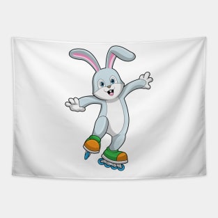 Rabbit as Skater with Inline skates Tapestry