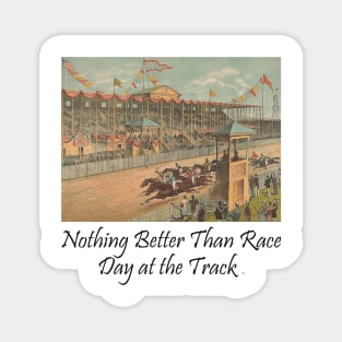 Race Day at the Track Magnet