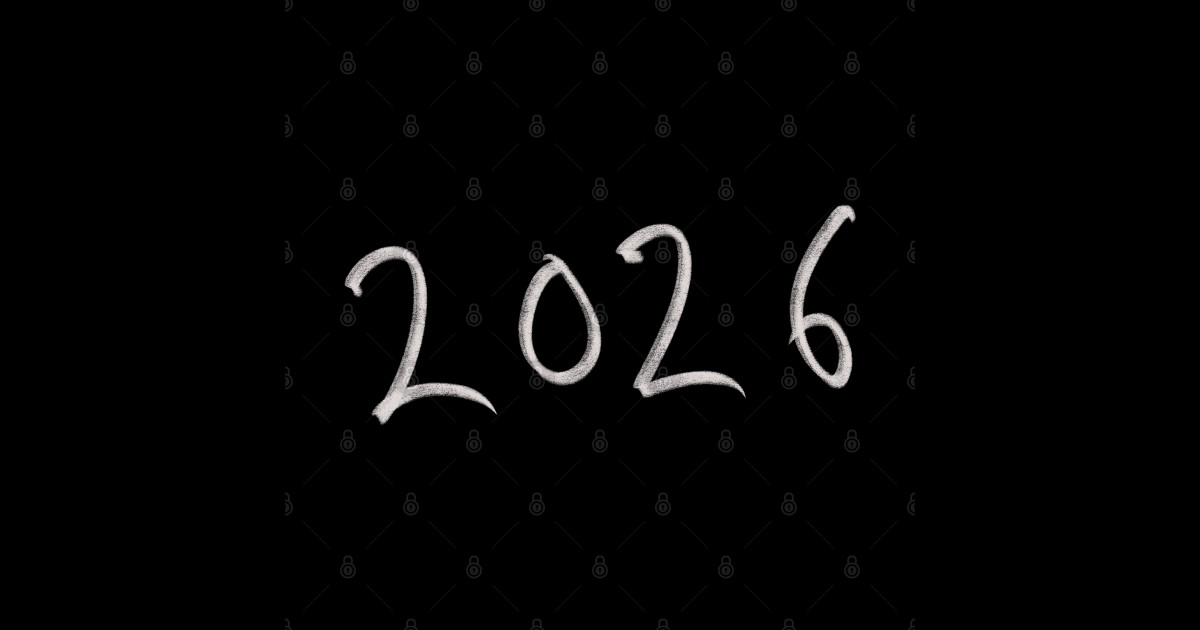  Hand Drawn 2026 - 2026 - Sticker 