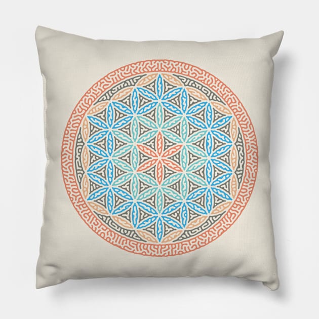 The Flower of Life Pillow by EnriqueV242