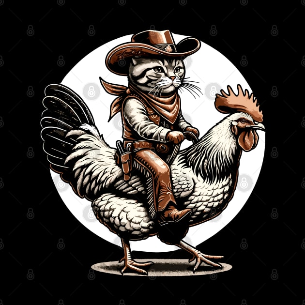 Meowdy Cat Riding Chicken by VisionDesigner