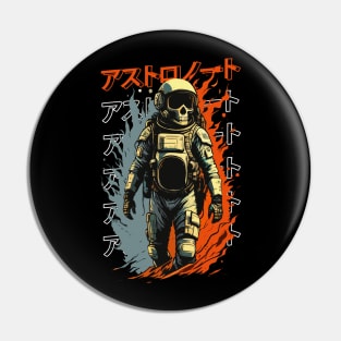 Skull Astronaut Streetwear Style Pin