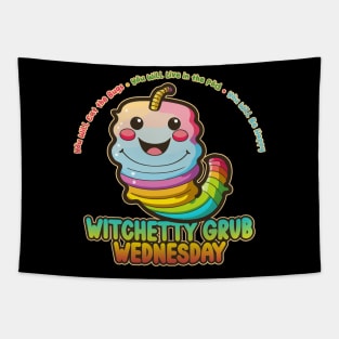 Witchetty Grub Wednesday Kawaii Bug Buffet Tapestry