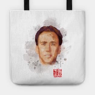 Nicolas Cage Watercolor Tote