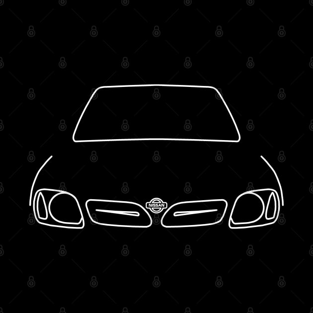 Nissan Micra outline graphic (white) by soitwouldseem