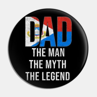 St Sint Maartener Dad The Man The Myth The Legend - Gift for St Sint Maartener Dad With Roots From St Sint Maartener Pin