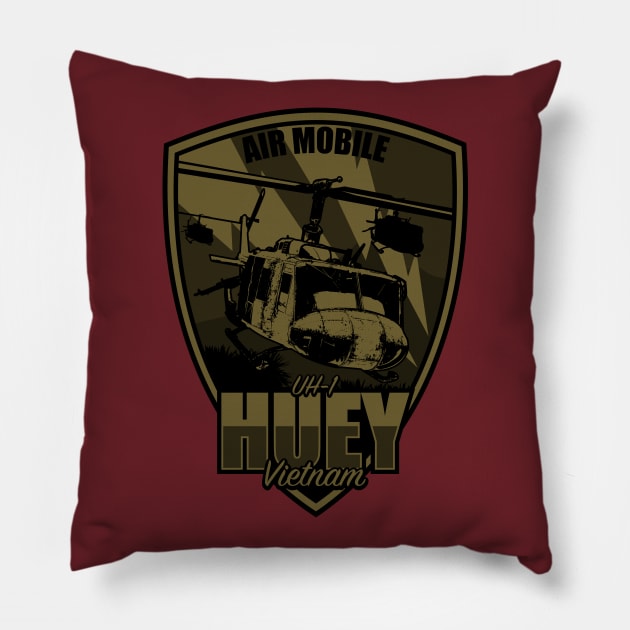 UH-1 Huey Pillow by Tailgunnerstudios