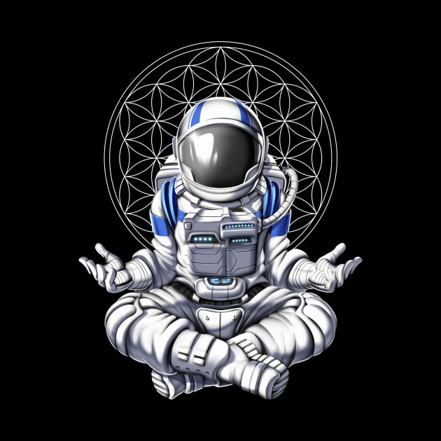 Astronaut Zen Yoga by underheaven