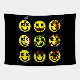 Smiley Face Death Tapestry