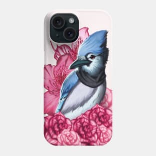 Scarfed Blue Jay Phone Case