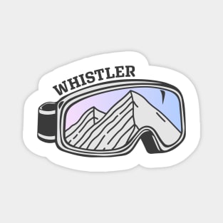 Sunset Mountain Ski Goggles | Whistler, Canada Magnet